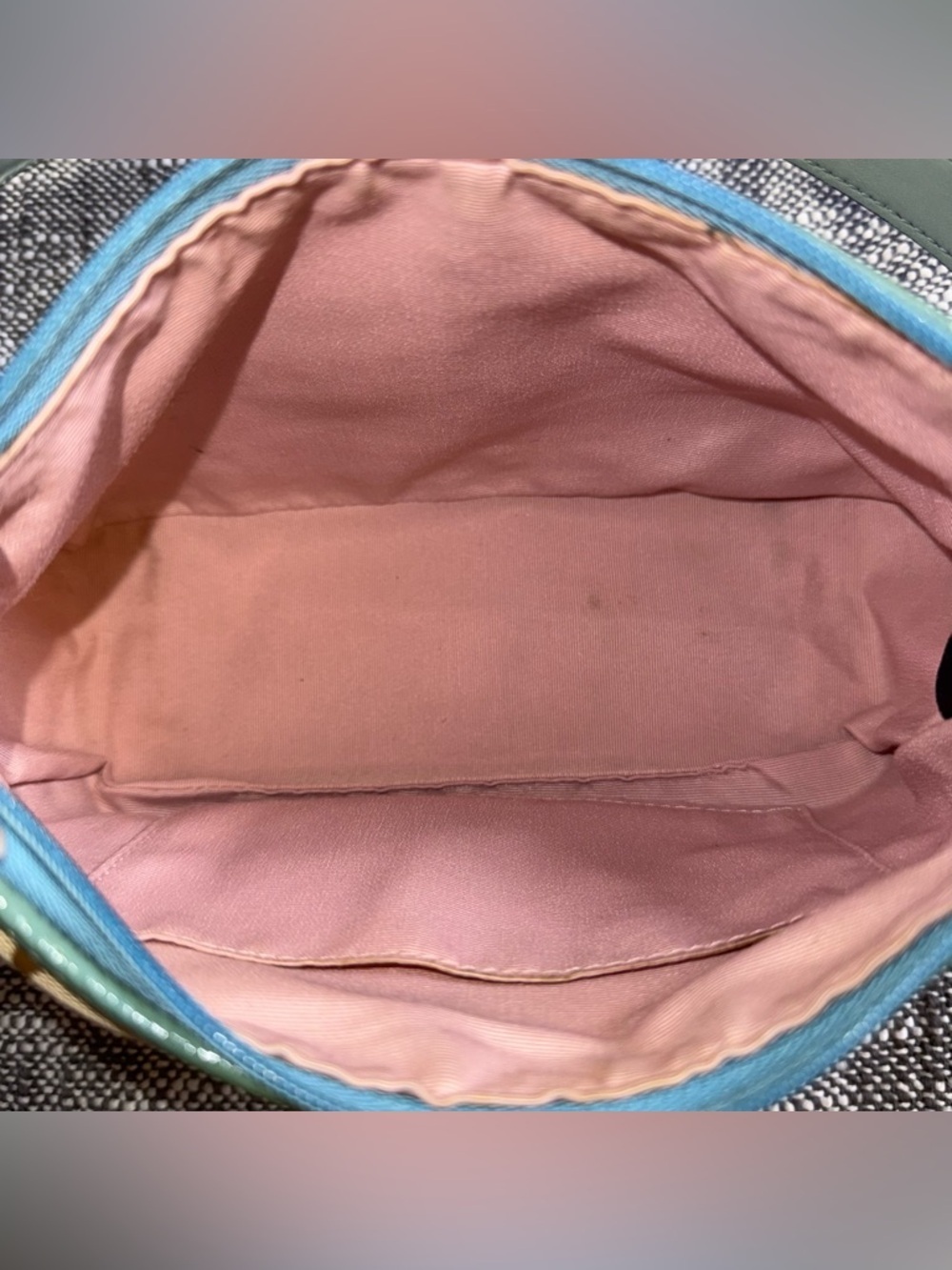 Coach Vintage Pastel Spring Patchwork Baguette Purse Y2K shoulder leather Canvas - Picture 7 of 10